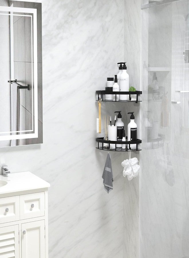 Roktry 2 pcs Aluminum Bathroom Corner Shelf for Wall Organizer Holder Storage Kitchen rustproof Corner Holder Adhesive Bathroom Shelf - Image 3